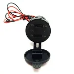 شارژر USB خودرو رو پنلی با دو خروجی و نمایشگر آبی 4.2A - Image 4